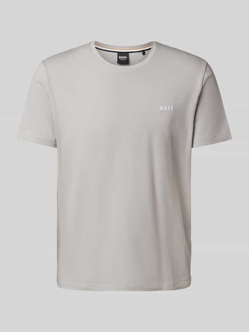 Boss Regular fit T-shirt van mix van katoen en elastaan