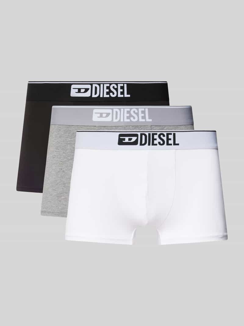 Diesel Boxershort met elastische band met logo in een set van 3 stuks