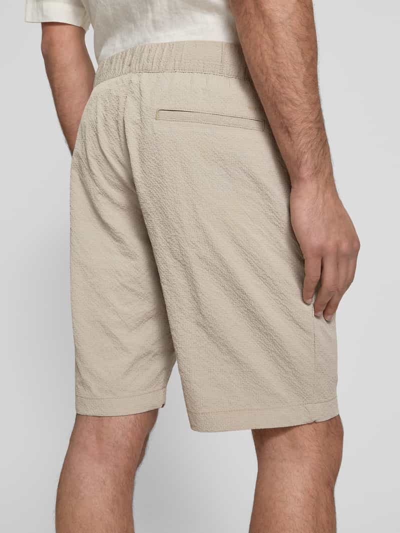 MCNEAL Korte regular fit broek met structuurmotief