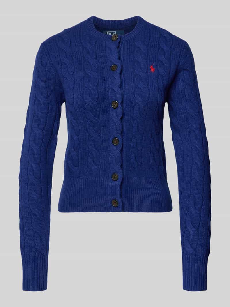 Polo Ralph Lauren Cardigan van een mix van wol en kasjmier met labelstitching