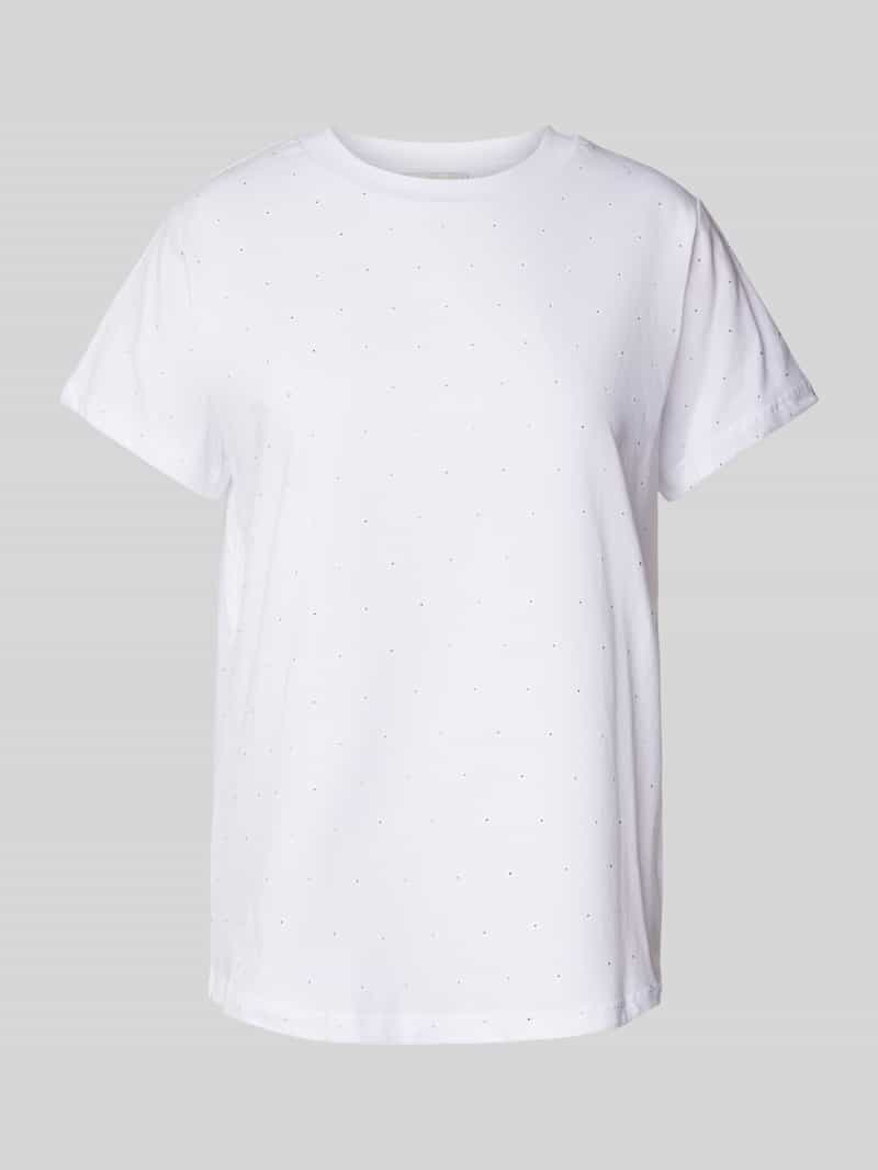 My Essential Wardrobe T-shirt met geribde ronde hals