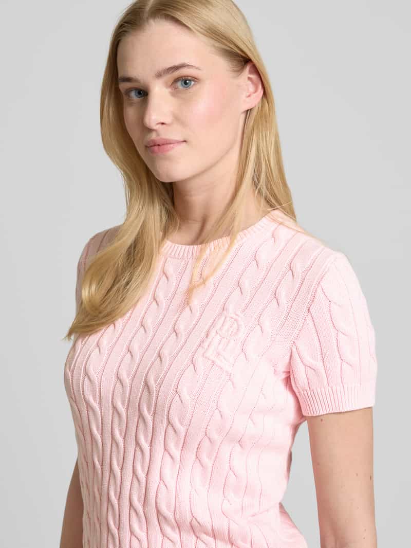 Lauren Ralph Lauren Gebreide pullover in design met korte mouwen