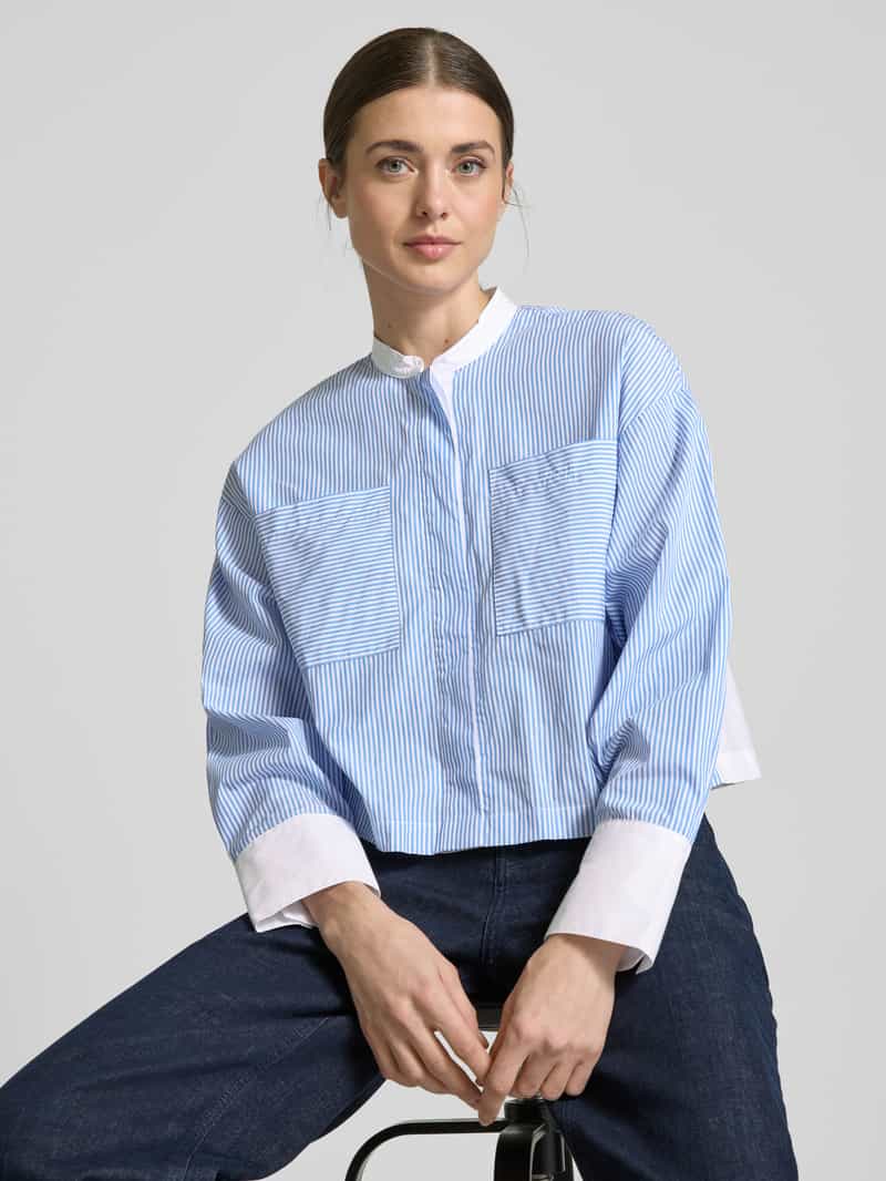 MAX&Co. Relaxed fit overhemdblouse met opstaande kraag model 'CALA'