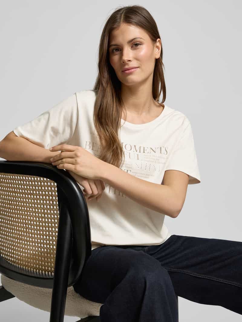 monari T-shirt met statementprint