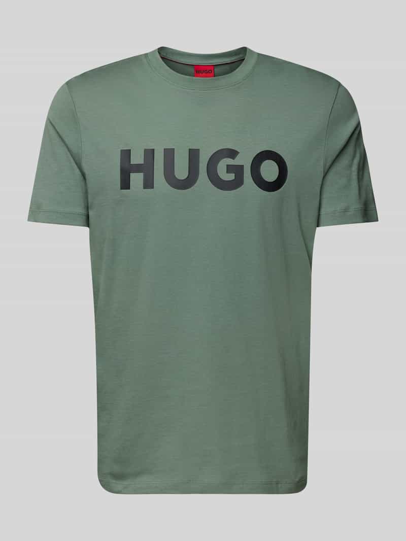 HUGO T-shirt met labelprint model 'DULIVIO'