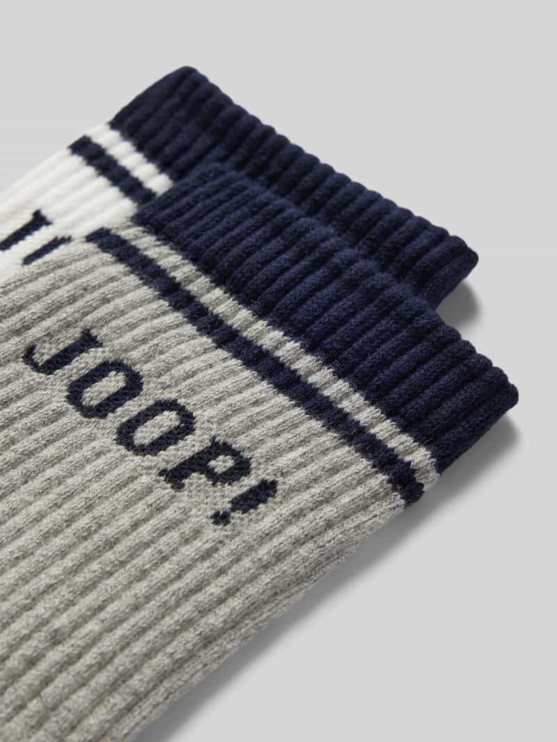JOOP! Collection Sokken met labelstitching in een set van 2 paar