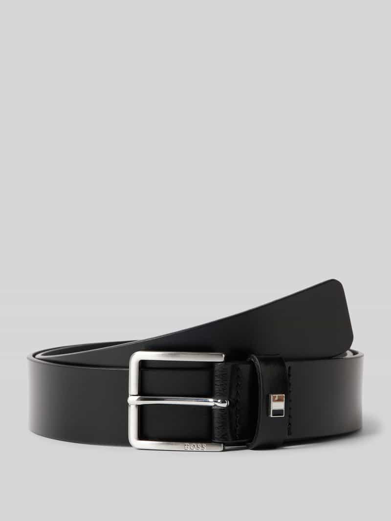 Boss Leren riem Ther-Flag-E_Sz35 met stijlvolle merkdetaillering