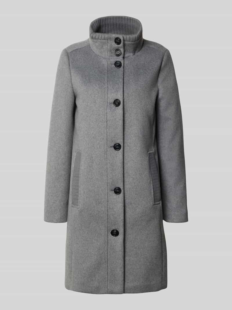s.Oliver RED LABEL Slim fit lange jas met wol