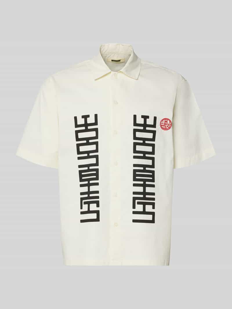 regular fit vrijetijdsoverhemd met labelprint model 'Banks'