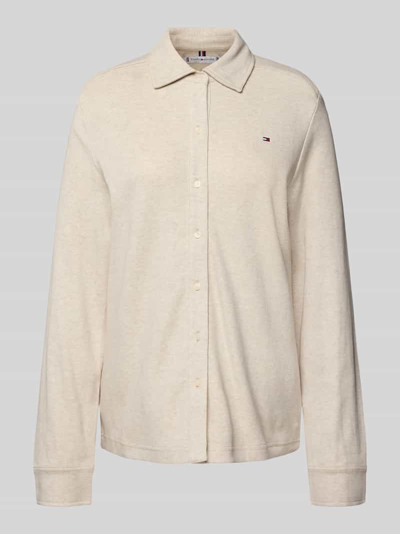 Tommy Hilfiger Regular fit blouse met lange mouwen van puur katoen