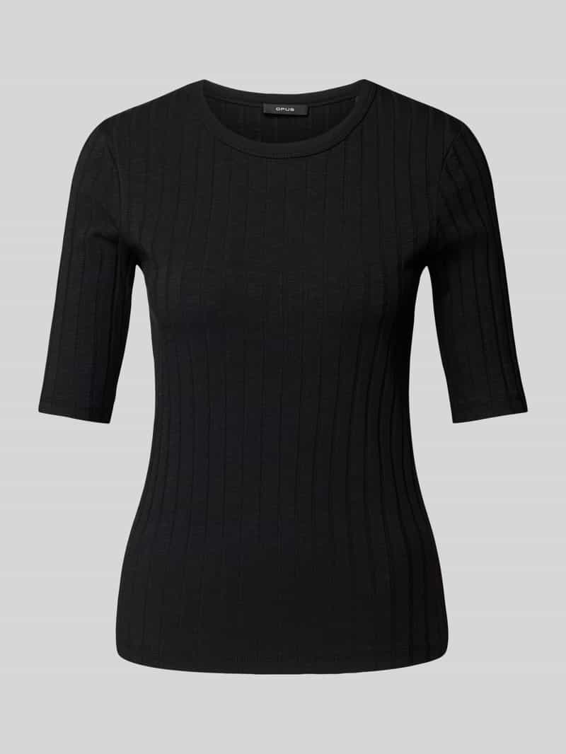 Opus T-shirt in riblook model 'Savka'