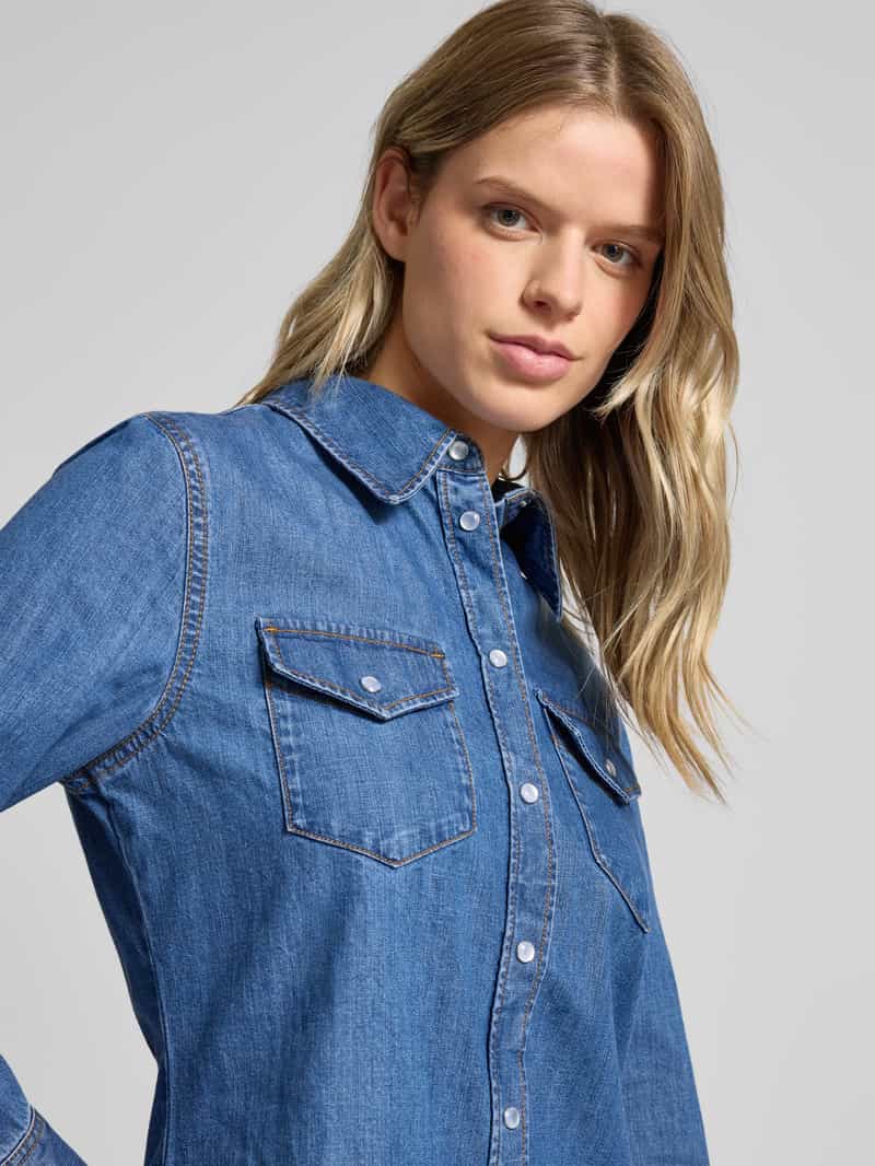 Tommy Jeans Jeansjurk met paspelzakken op de borst