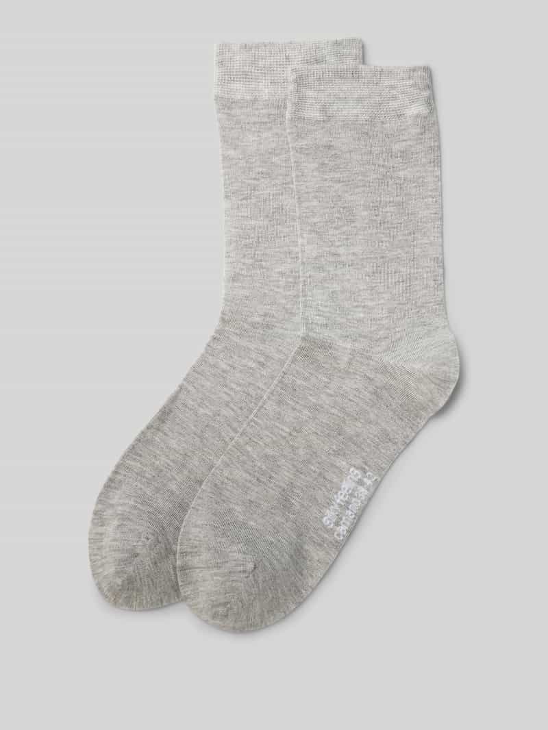 Sokken met labeldetail, model 'SILKY FEEL'