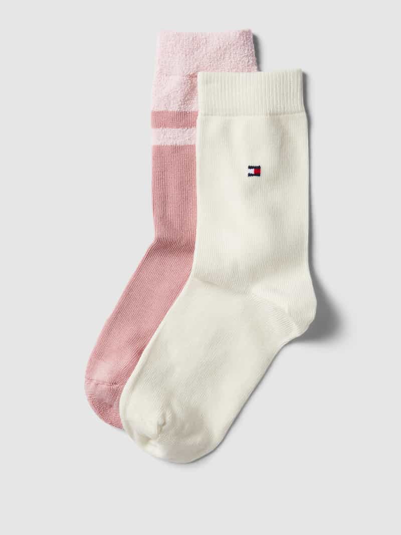 Tommy Hilfiger Sokken met labelstitching in een set van 2 paar
