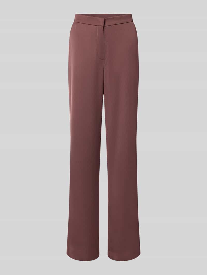 straight fit broek van satijn