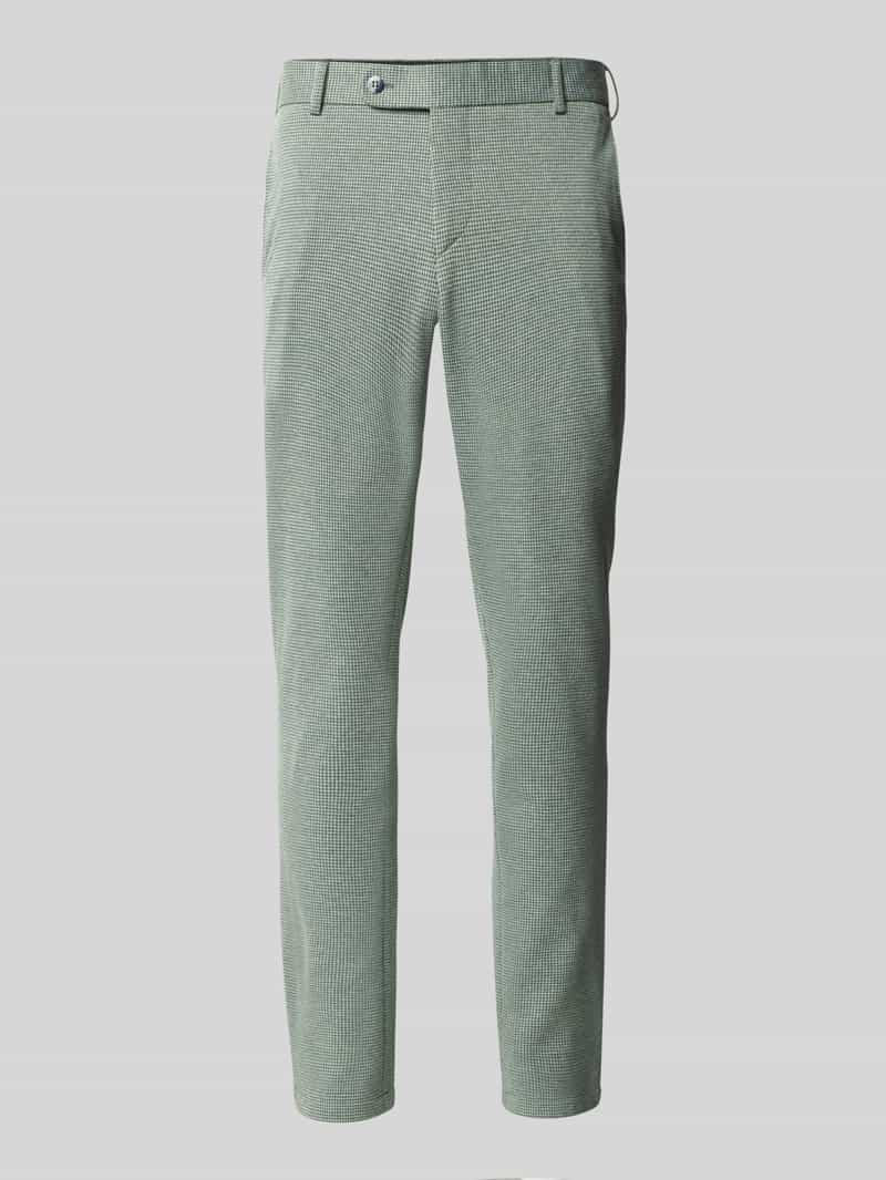ATELIER TORINO Slim fit pantalon met riemlussen