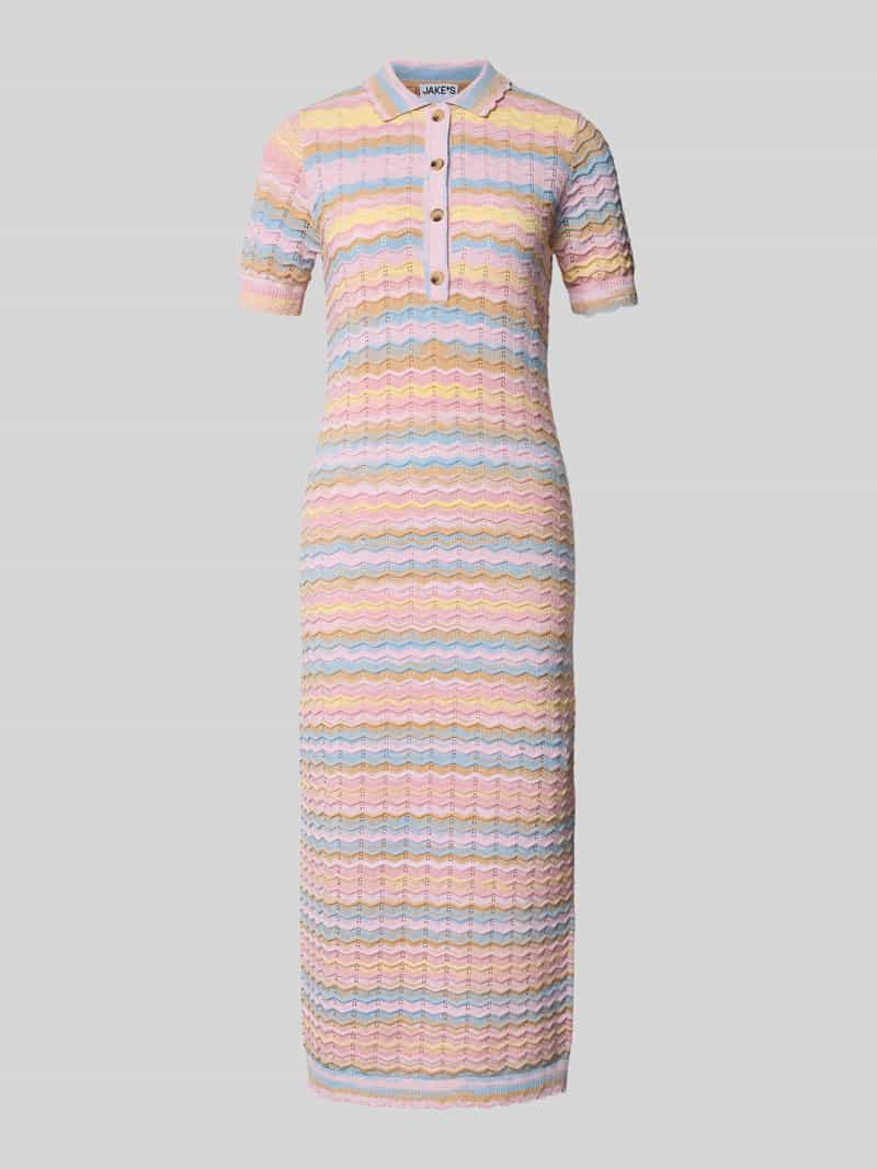 slim fit midi-jurk in breilook
