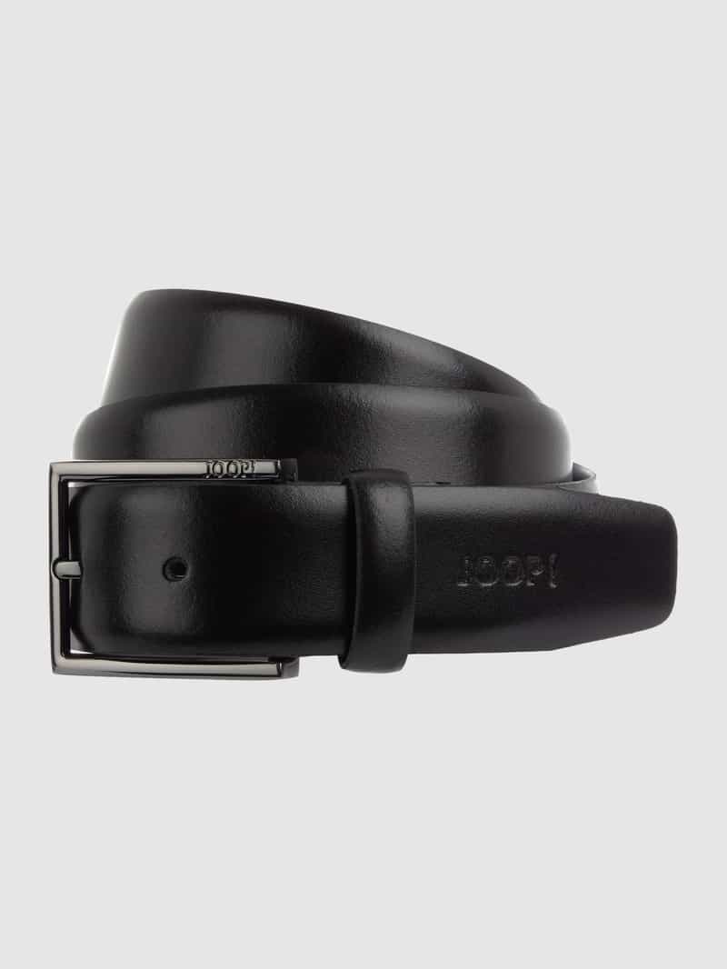 JOOP! Collection Leren riem met reliëflogo
