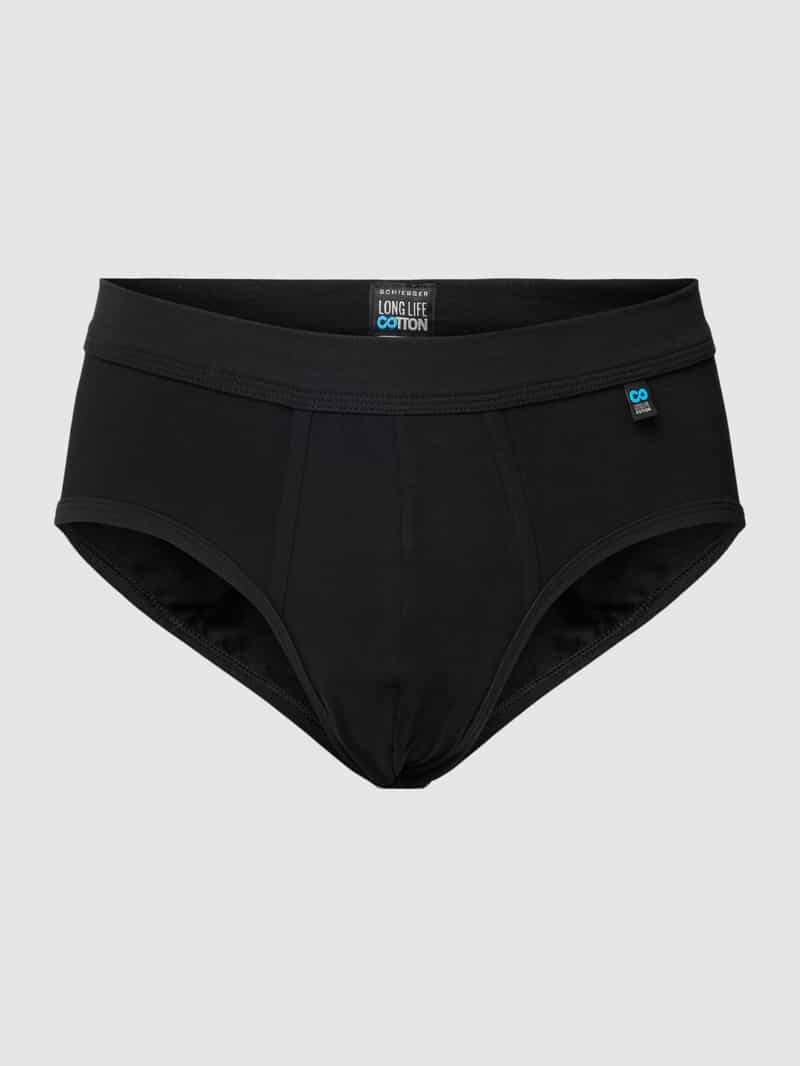 Schiesser Slip met deelnaden model 'Long Life Cotton Midi-Slip'