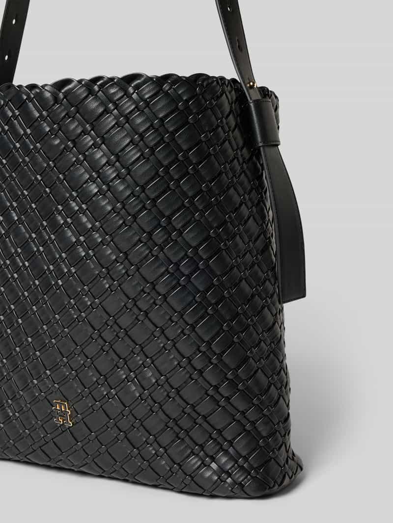 Tommy Hilfiger Shopper met grof geweven motief