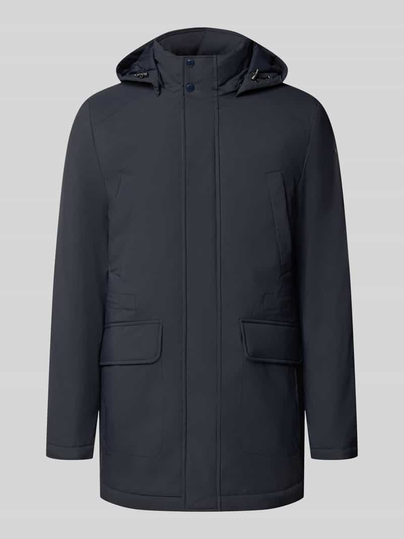 Geox Regular fit parka met afneembare capuchon