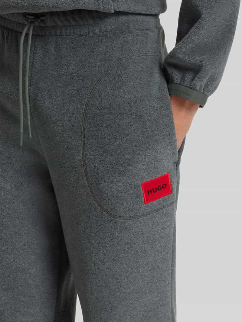 HUGO Regular fit sweatbroek met viscose model 'TERRY'