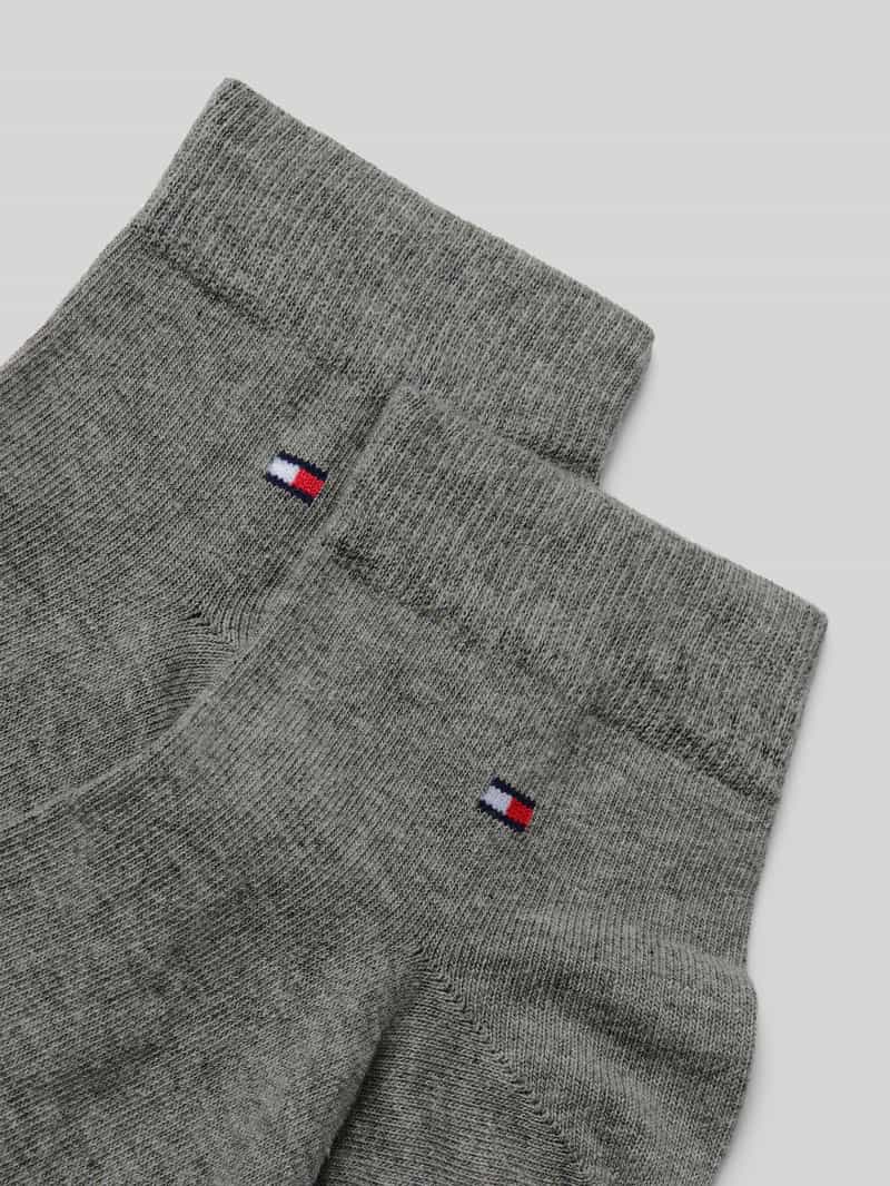 Tommy Hilfiger Sneakersokken met labeldetail in een set van 2 paar model '2ER QUARTER'