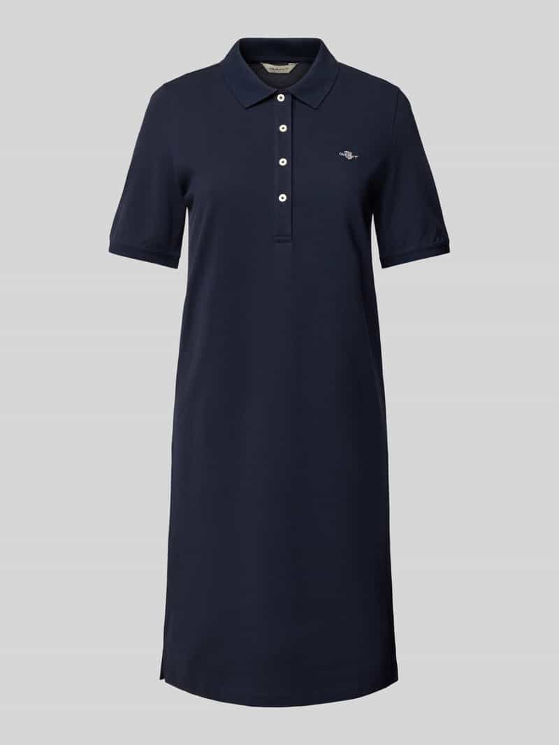Gant Knielange polojurk met logostitching