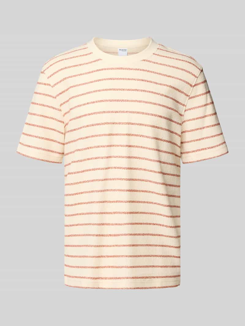 Selected Homme Regular fit T-shirt van katoenmix model 'RJANGO'