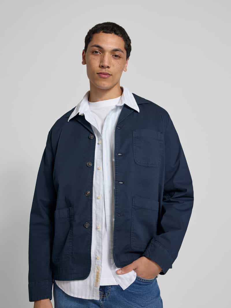 Pepe Jeans Regular fit overhemdjack van katoenmix