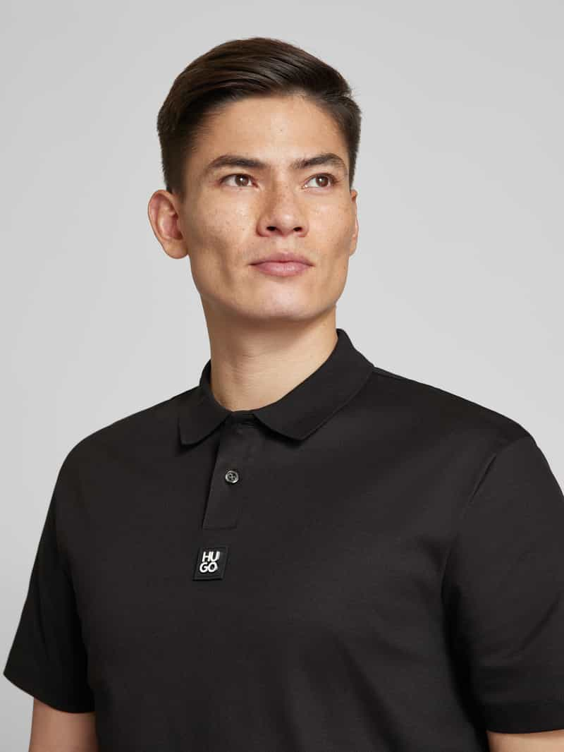 HUGO Regular fit poloshirt met labelbadge model 'Deabono'