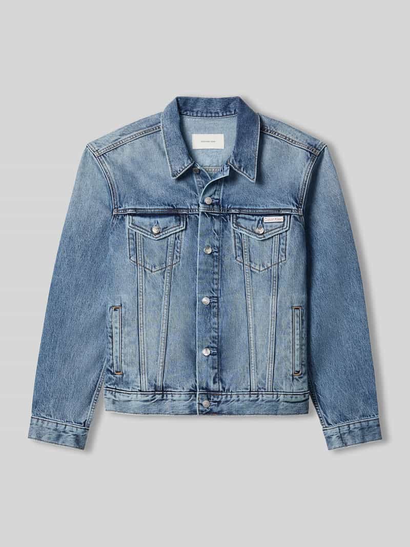 regular fit jeansjack van puur katoen