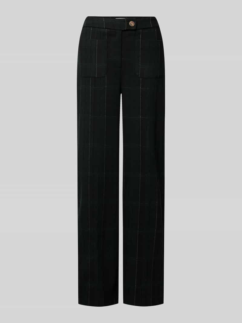 Ichi Straight leg stoffen broek met steekzakken model 'KATE'