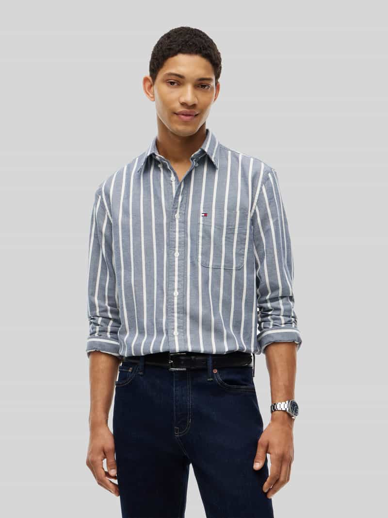 Tommy Hilfiger Regular fit vrijetijdsoverhemd van puur katoen