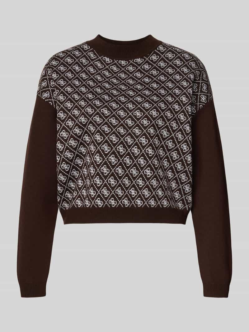 Guess Korte gebreide pullover met ronde hals