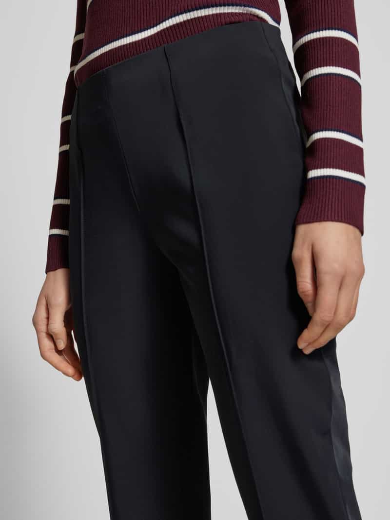 SEDUCTIVE Skinny fit capribroek met vaste persplooien