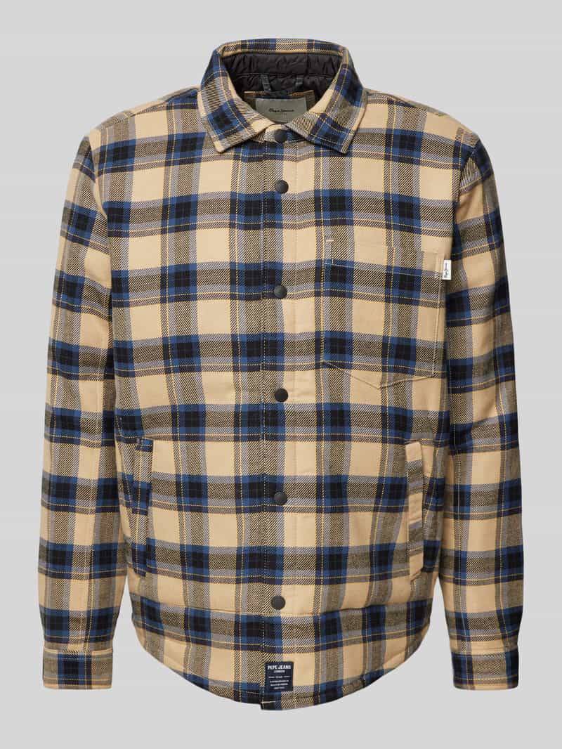 Pepe Jeans Relaxed fit overhemdjack met borstzak model 'STEEVE'