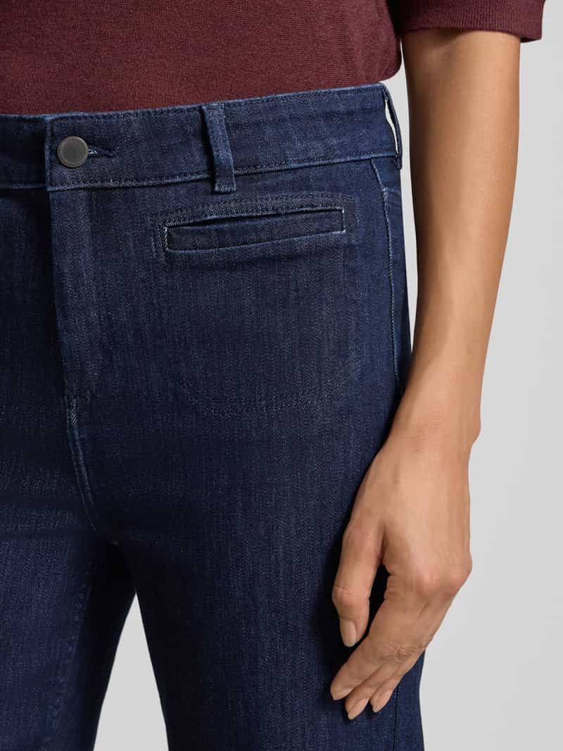Christian Berg Woman Flared fit jeans van katoenmix met paspelzakken