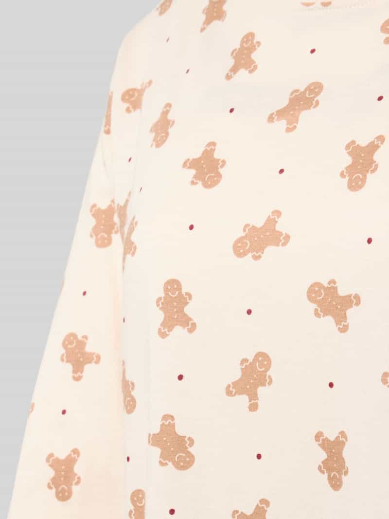 happy shorts Regular fit nachthemd met all-over motiefprint model 'XMAS'