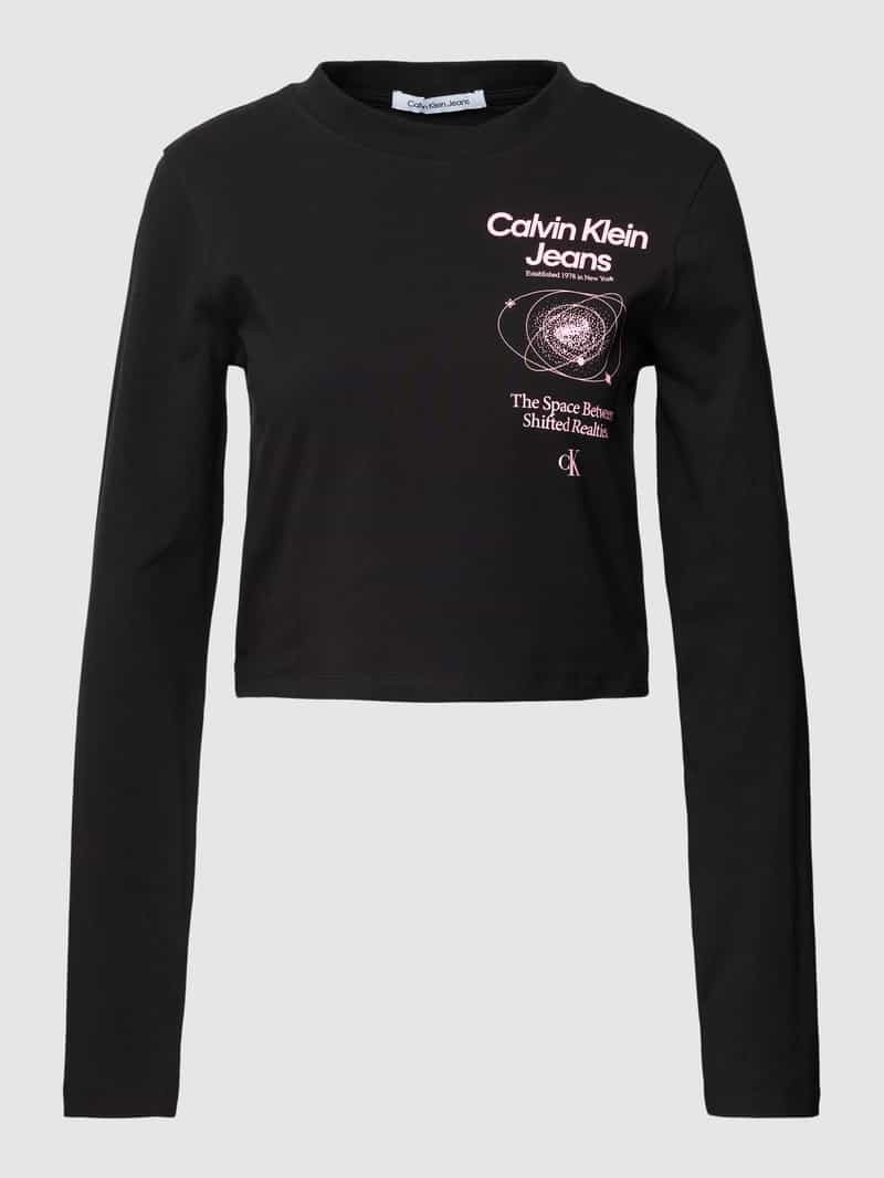Calvin Klein Jeans Kort shirt met lange mouwen en motiefprint model 'GALAXY PRINT'