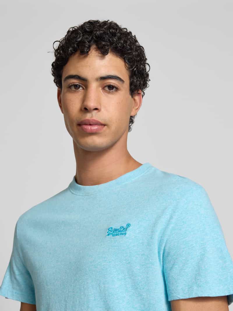Superdry T-shirt met labelstitching