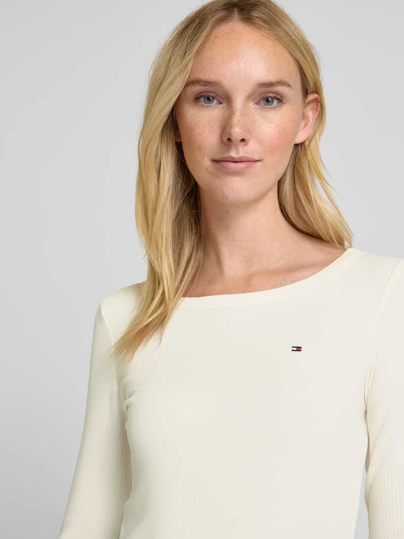 Tommy Hilfiger Slim fit shirt met lange mouwen in riblook