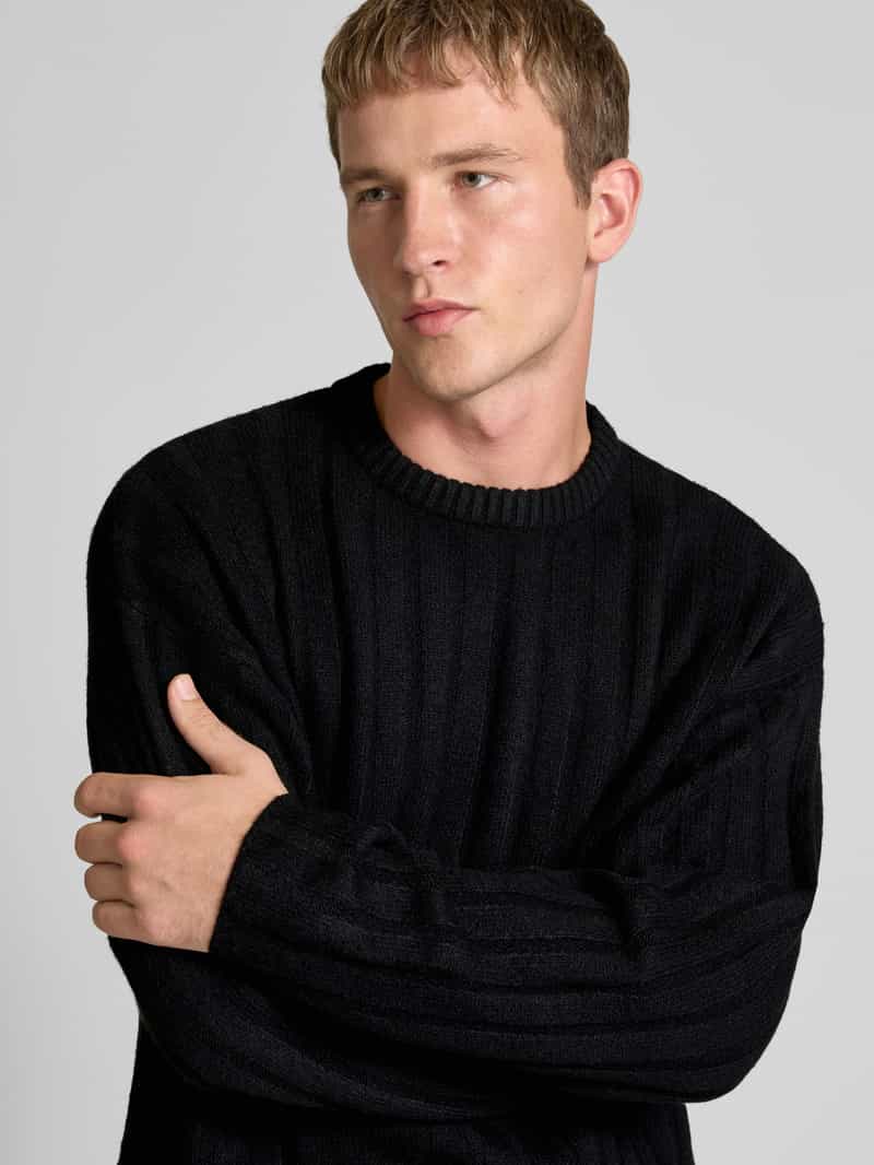 jack & jones Gebreide pullover met ribboorden model 'BRADLEY'