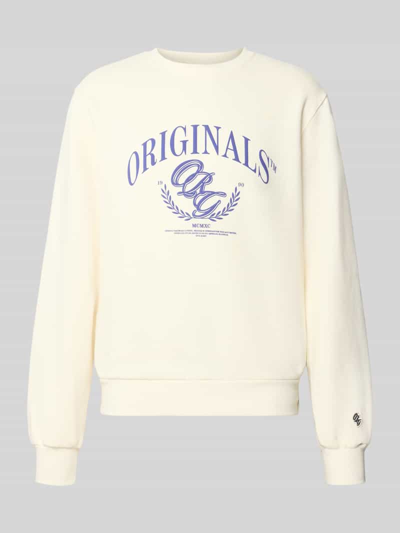 Jack & jones Sweatshirt met labelprint model 'FREDERIKSBERG'