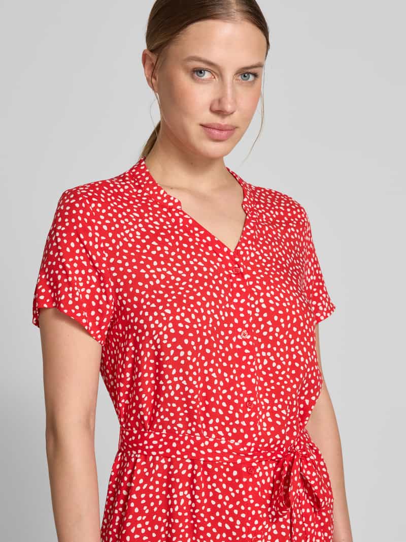 Vila Knielange jurk van viscose met strikceintuur