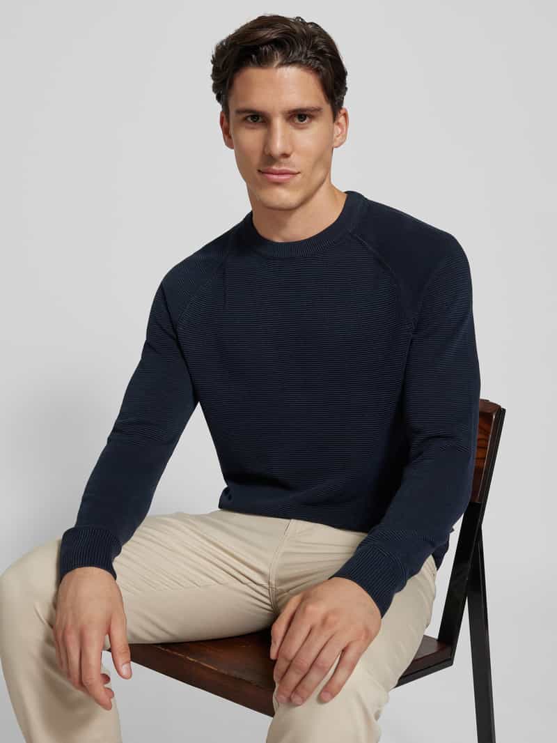 Marc O'Polo Regular fit gebreide pullover in riblook