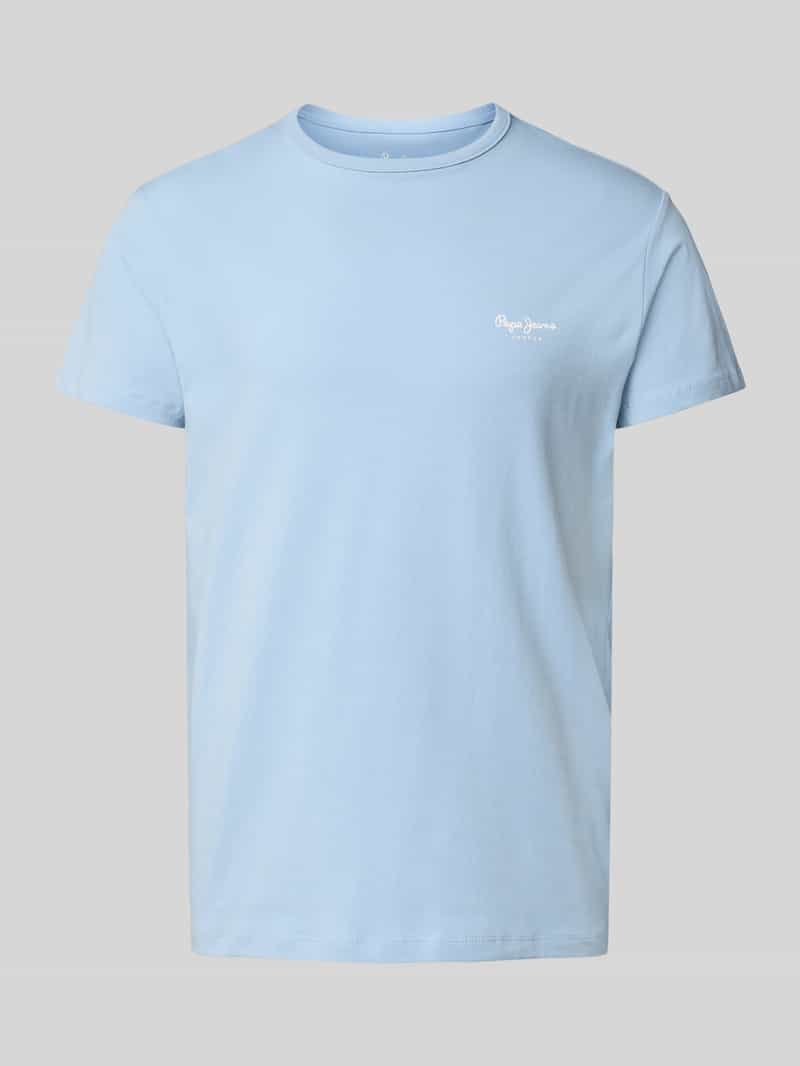 Pepe Jeans Slim fit T-shirt van katoenmix