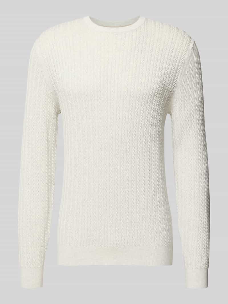 Christian Berg Men Gebreide pullover met ribboorden