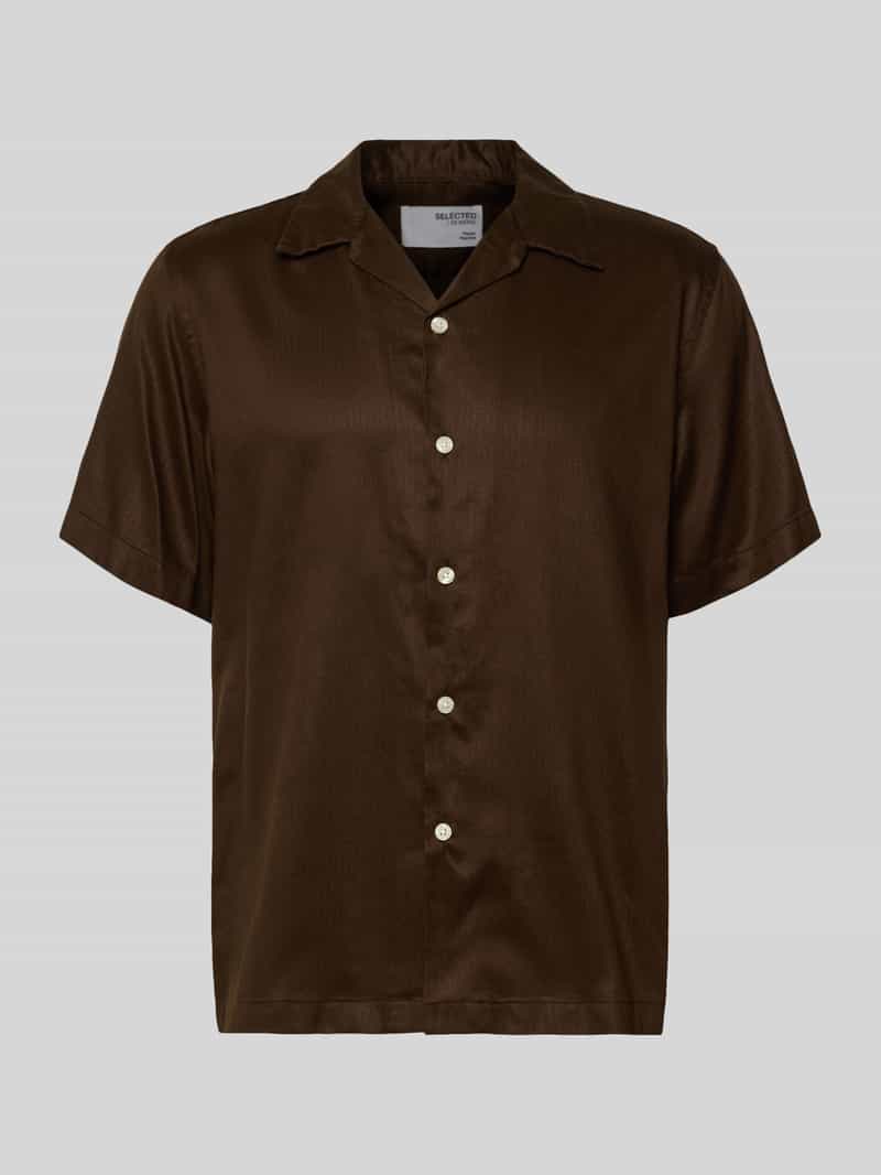 Selected Homme Regular fit vrijetijdsoverhemd van een mix van lyocell en linnen model 'REGNOA'