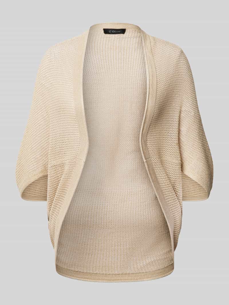 s.Oliver BLACK LABEL Loose fit gebreid jack van viscosemix met effectgaren